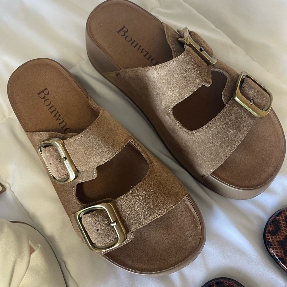 Brown Suede Women's Sandals